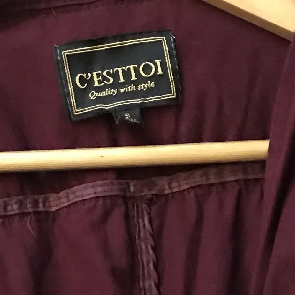 𝅺: : C’ESTTOI Cinch Waist Jacket Coat with Hoodie : :